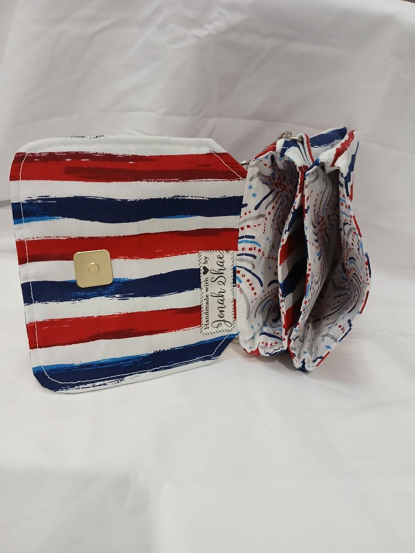 Red White Blue Crossbody wallet