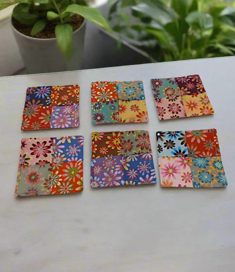 70s flowers Coasters