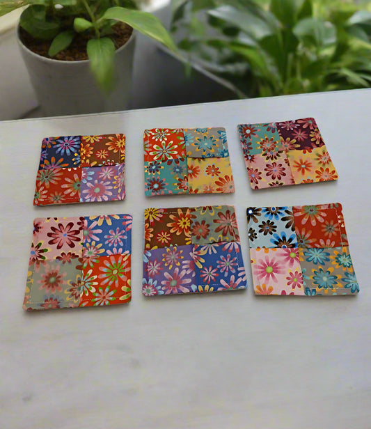 70s flowers Coasters