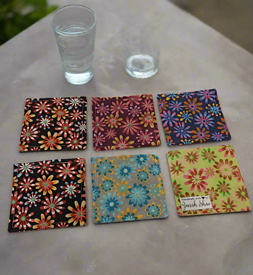 70s flowers Coasters