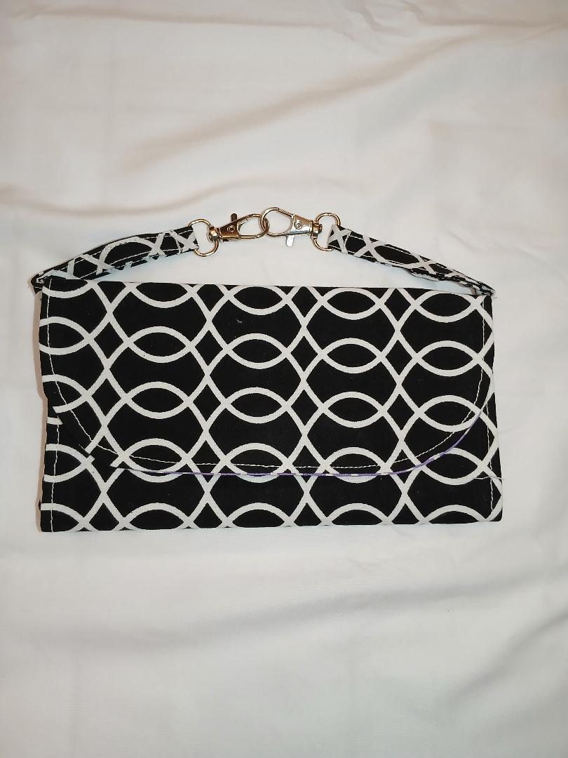 Black Waves Hip Wallet