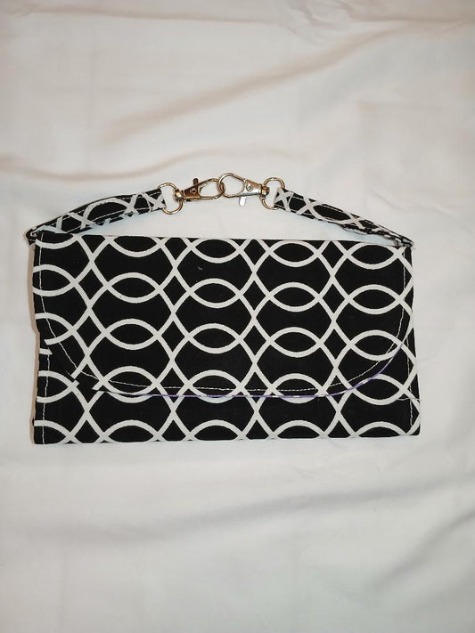 Black Waves Hip Wallet