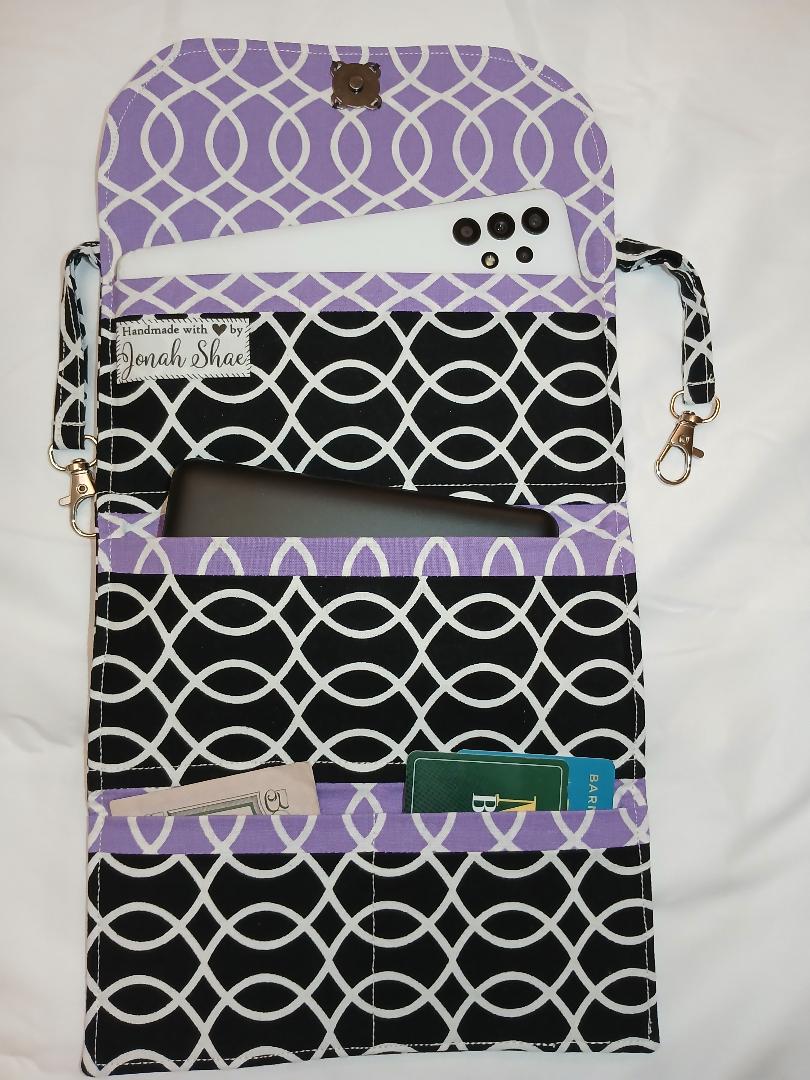 Black Waves Hip Wallet