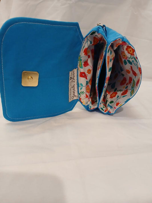 Blue Crossbody Wallet