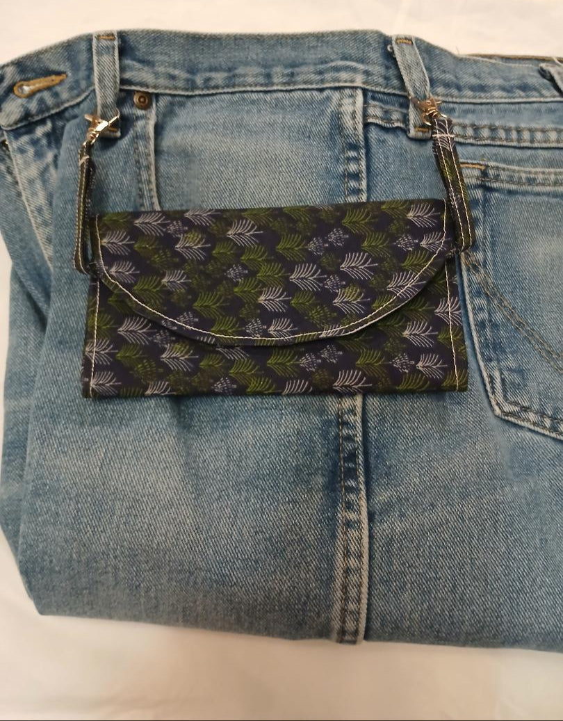 Green/Lavender Hip Wallet