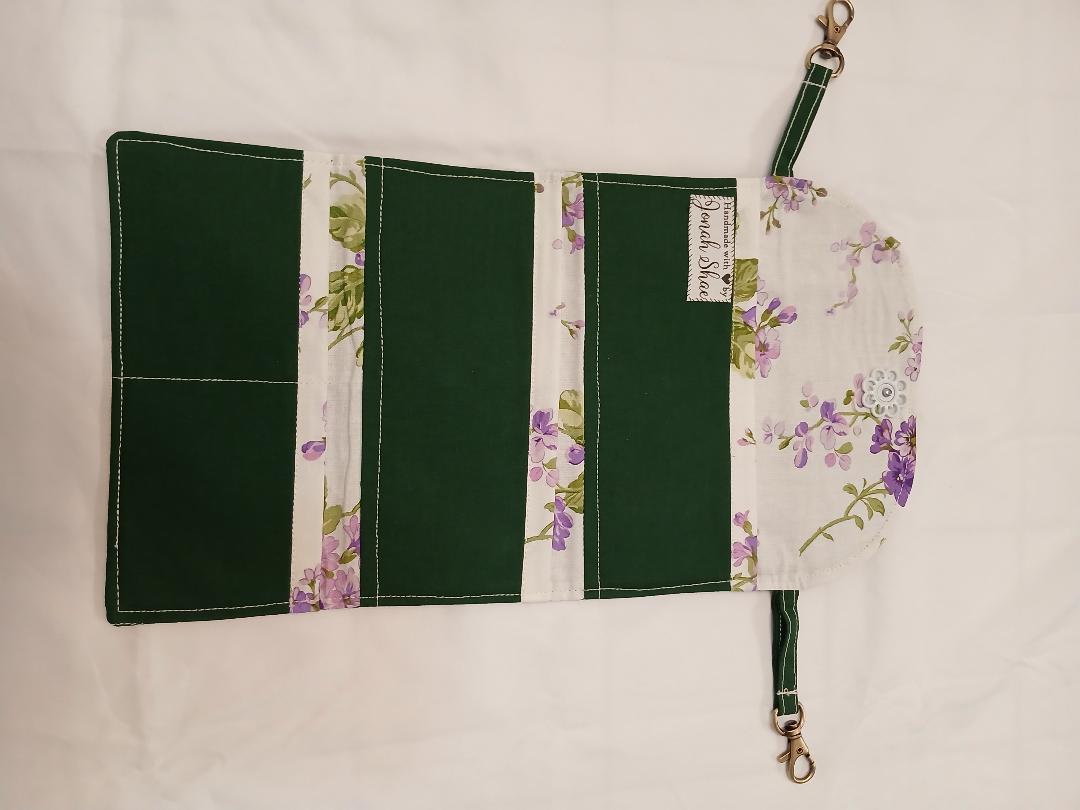 Green/flowers Hip Wallet